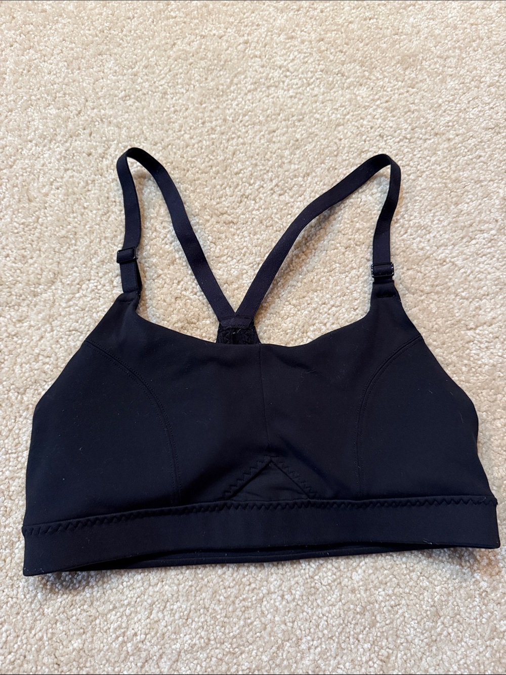 Athleta Black Low-Impact Sport Bra with Adjustable Straps